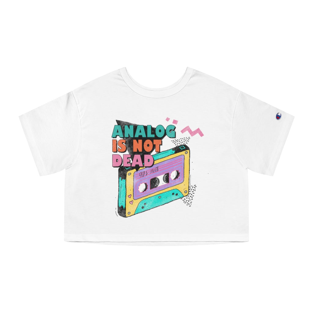 Analog is Not Dead Graphic Cropped T-shirt