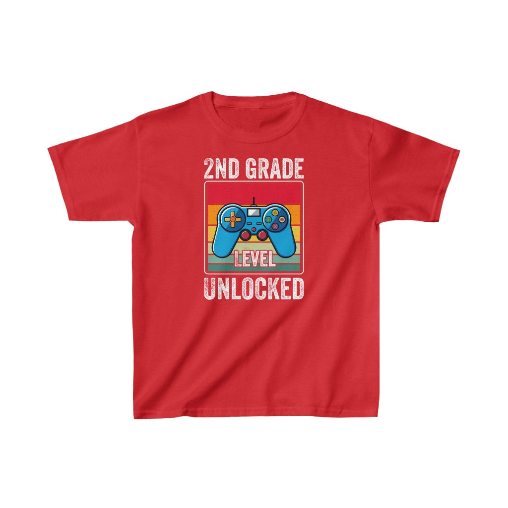 2nd Grade Level Unlocked video gamer t-shirt