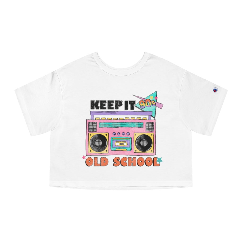 Keep It Old School Radio Retro Cropped T-shirt