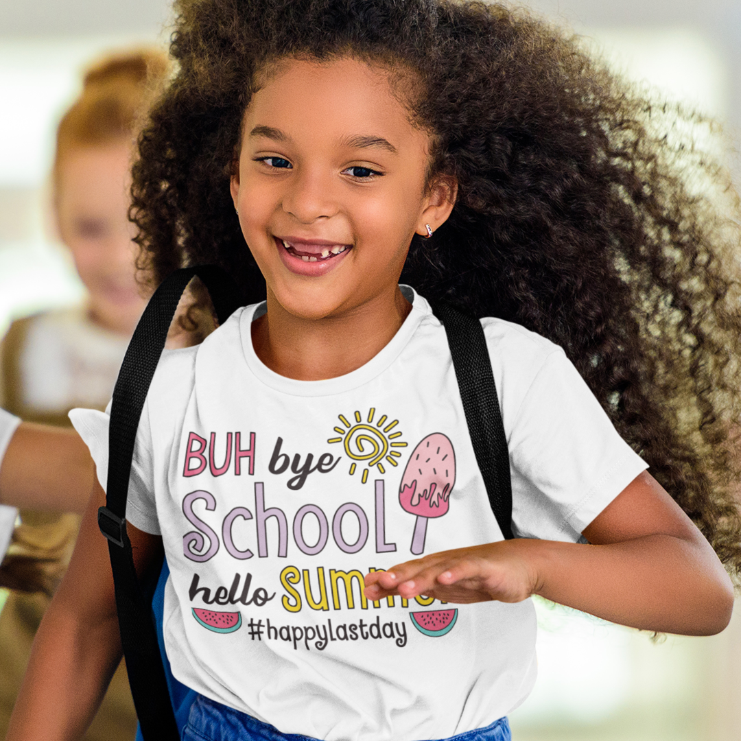 To give permission Unforgettable Reductor Buh Bye School Hello Summer Last Day Of School Shirt For Kids – Smart  Girl's Closet