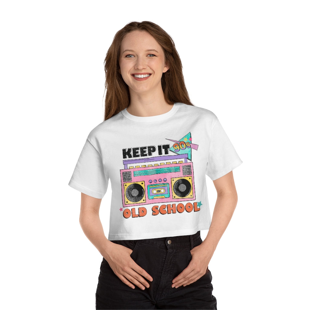 Keep It Old School Radio Retro Cropped T-shirt