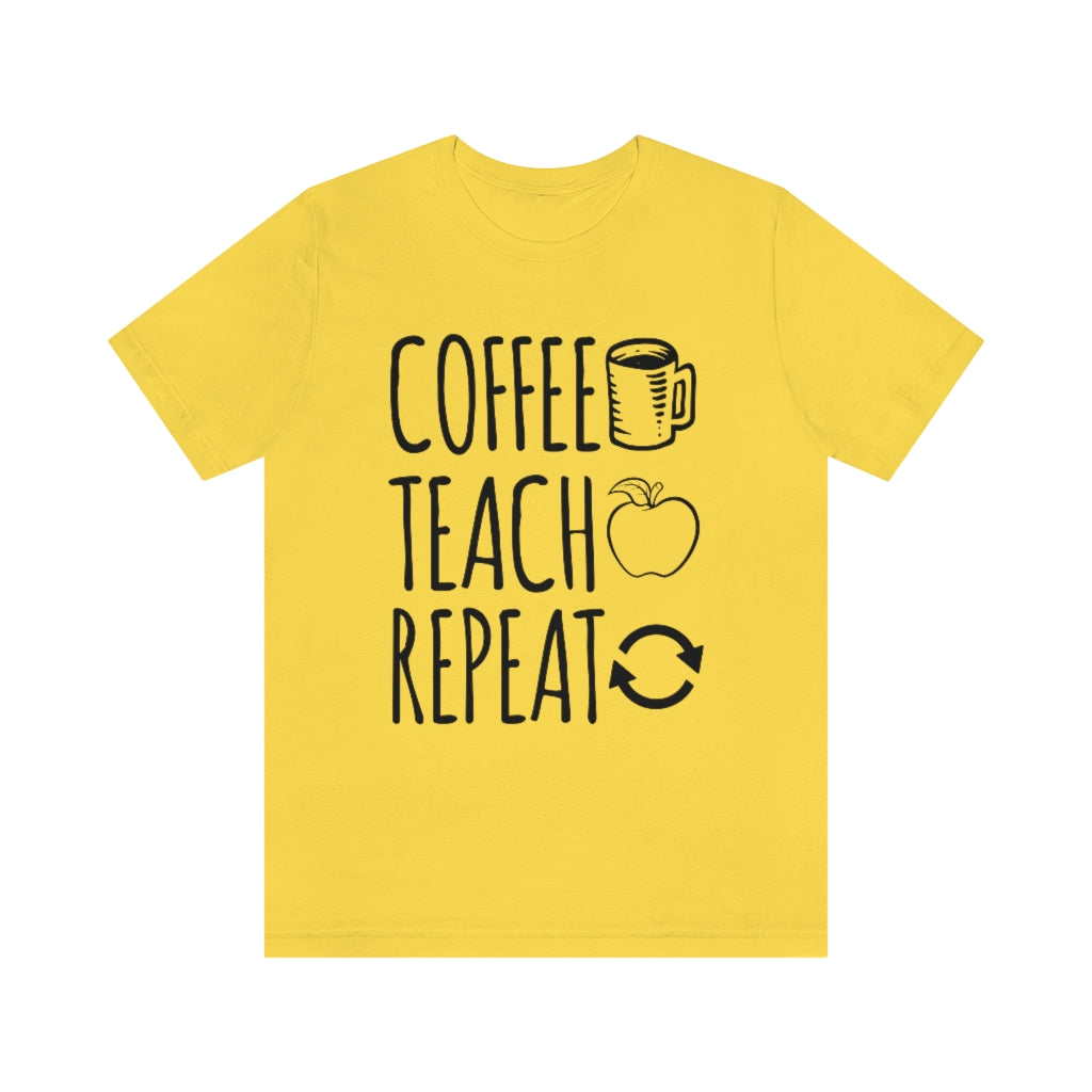 Coffee Teach Repeat Rae Dunn Inspired Unisex T-Shirt