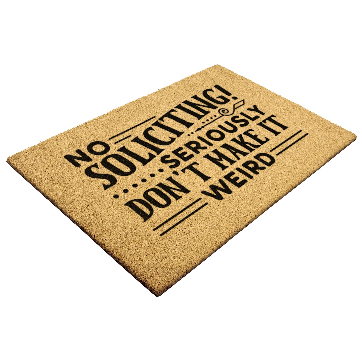 Funny Doormat, Home Doormat, No Soliciting, Closing Gift, Welcome Doormat, Wedding Gift, Business Logo Entryway Outdoor Welcome Mat