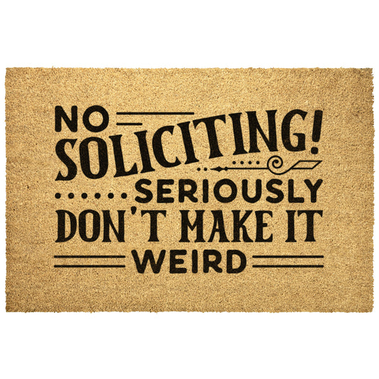 Funny Doormat, Home Doormat, No Soliciting, Closing Gift, Welcome Doormat, Wedding Gift, Business Logo Entryway Outdoor Welcome Mat
