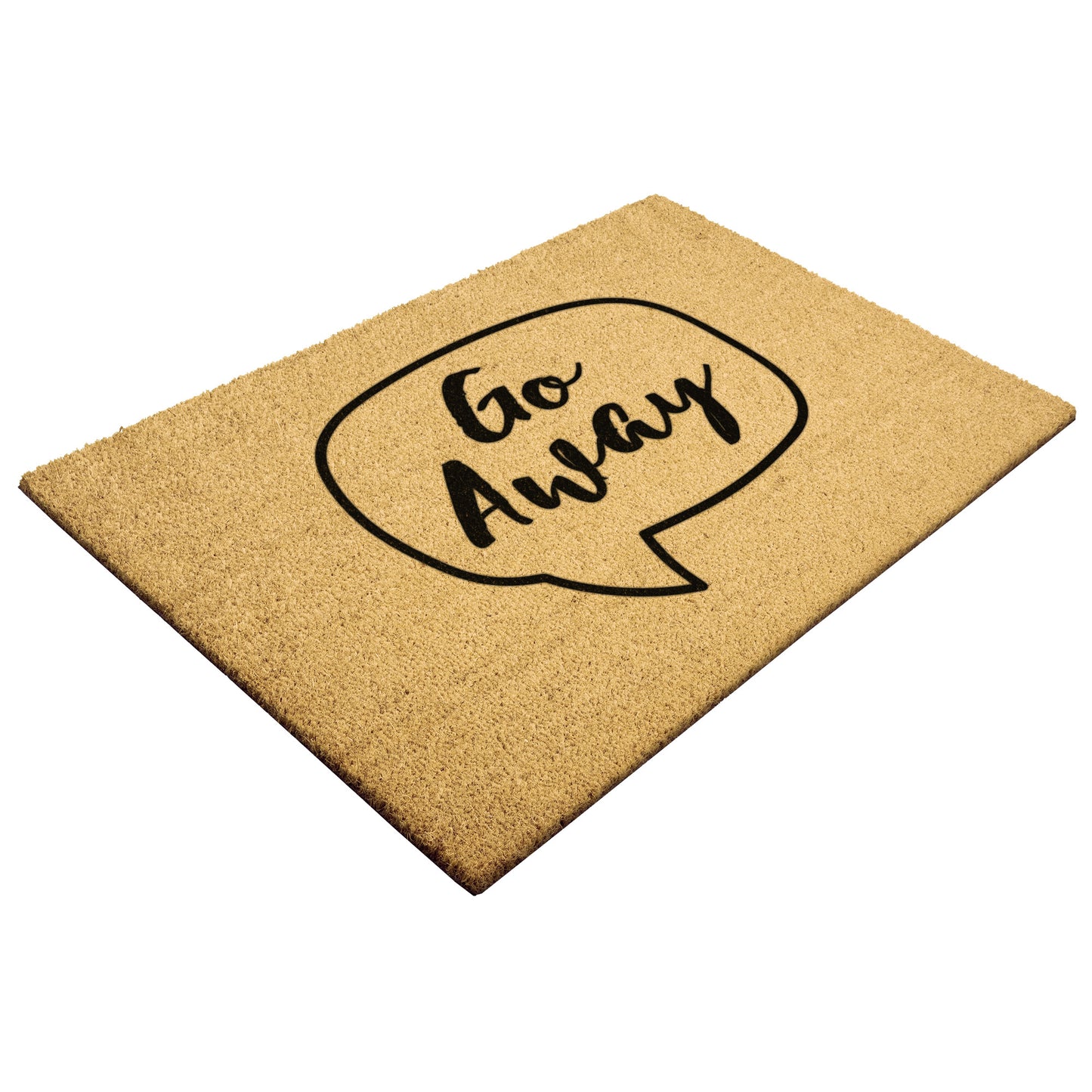 Go Away Speech Bubble Funny Doormat, Rude Doormat , New Home Gift, Funny New Home Welcome Mat, Home Decor, Go Away Doormat, Fun Closing Gift, Go Away Sign