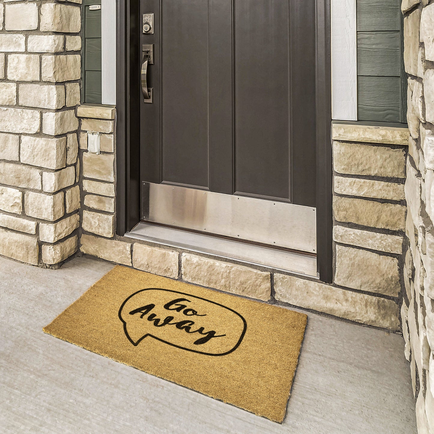 Go Away Speech Bubble Funny Doormat, Rude Doormat , New Home Gift, Funny New Home Welcome Mat, Home Decor, Go Away Doormat, Fun Closing Gift, Go Away Sign