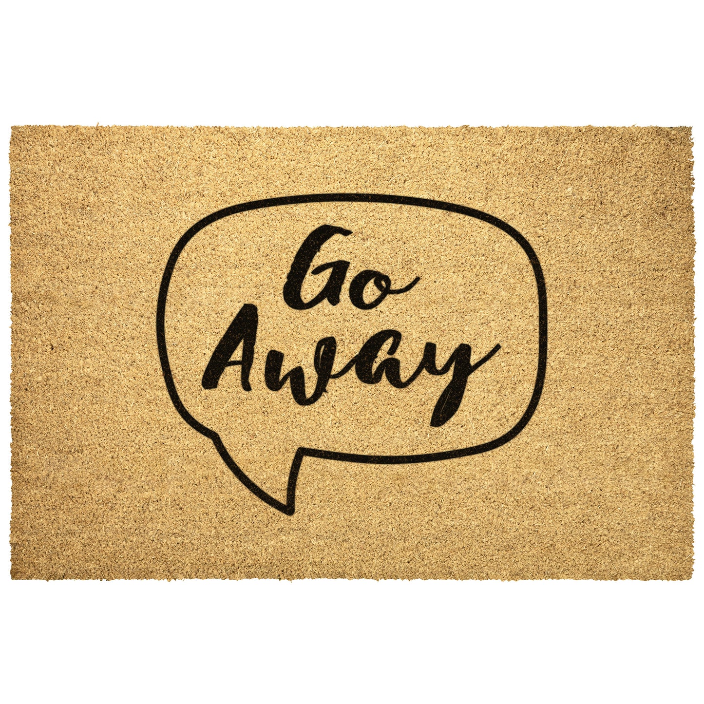 Go Away Speech Bubble Funny Doormat, Rude Doormat , New Home Gift, Funny New Home Welcome Mat, Home Decor, Go Away Doormat, Fun Closing Gift, Go Away Sign