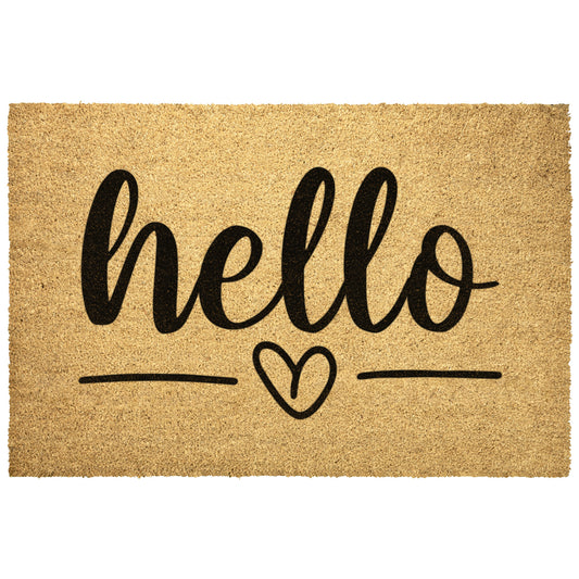 Hello Heart Housewarming Gift, Hi Doormat, Spring Decor, Hi Rug, Custom Doormat, Hello Welcome Mat, Script Doormat, Closing Gift, Wedding Gift