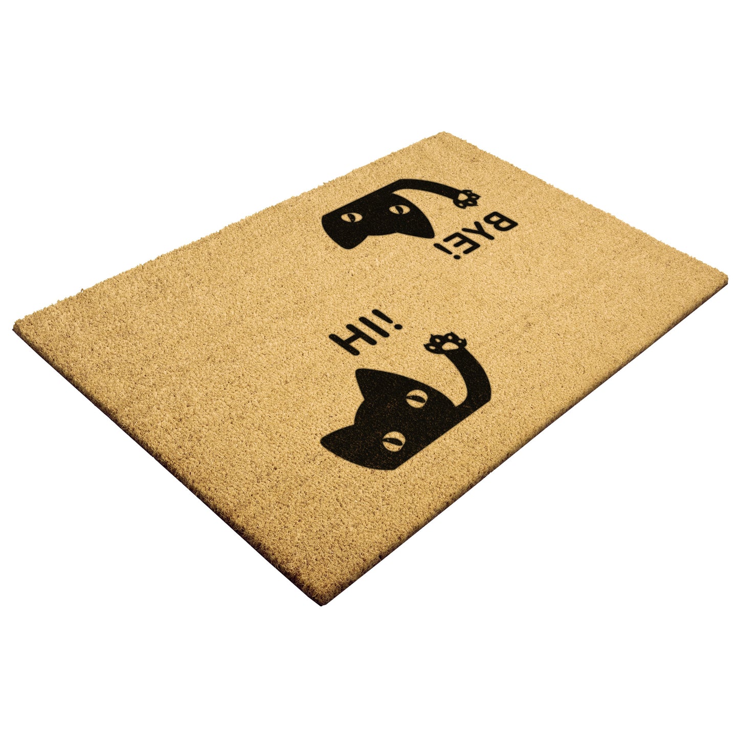Hi Bye Cat Doormat, Housewarming Gift, Welcome Door Mat, Personalized Custom Doormat, New Home Gift, Wedding Gift, Personalized Gift