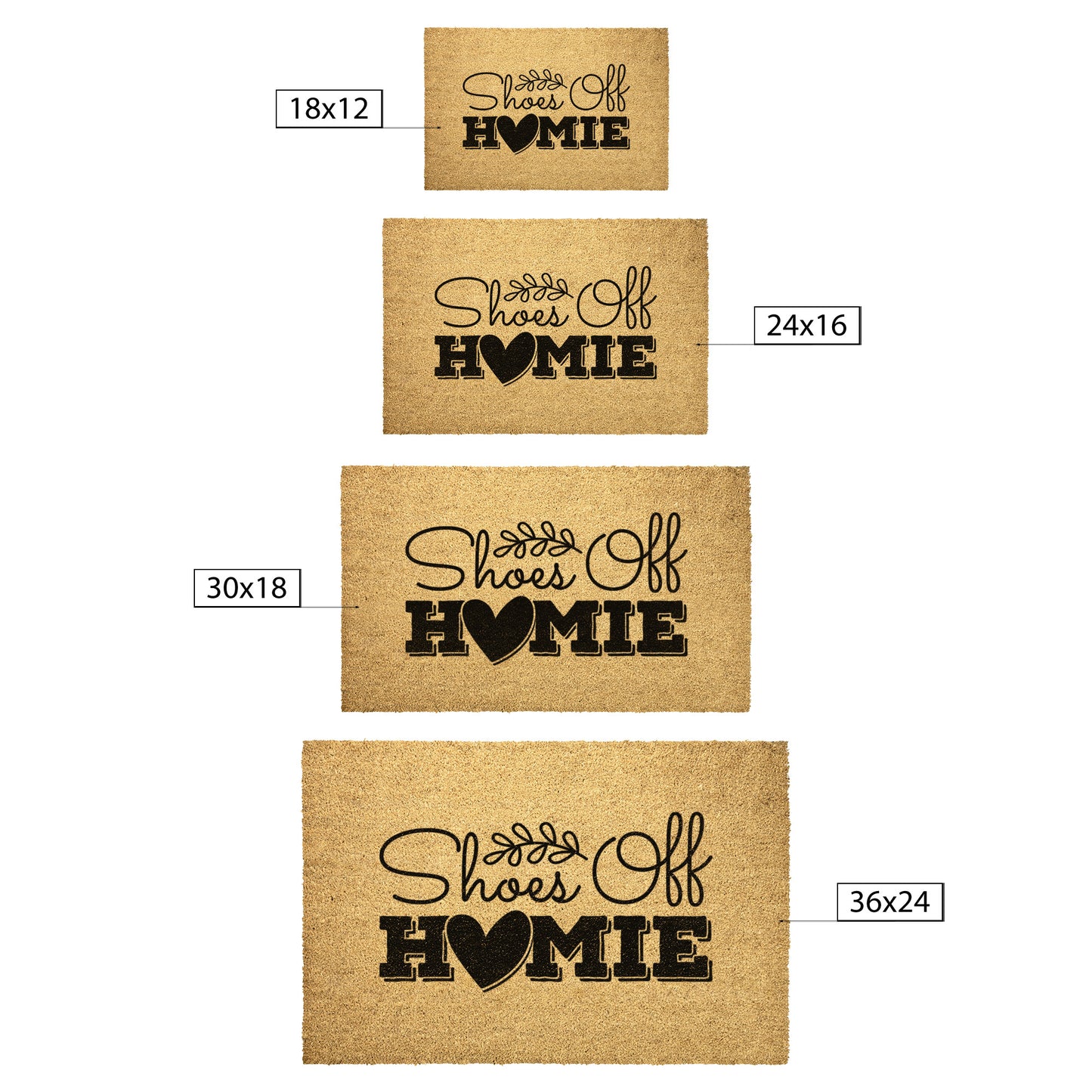 Homie Welcome Mat, Personalized Doormat, Shoes Off Doormat, Lose The Shoes, New Home Gift, Shoes Off Door Mat, Welcome Doormat