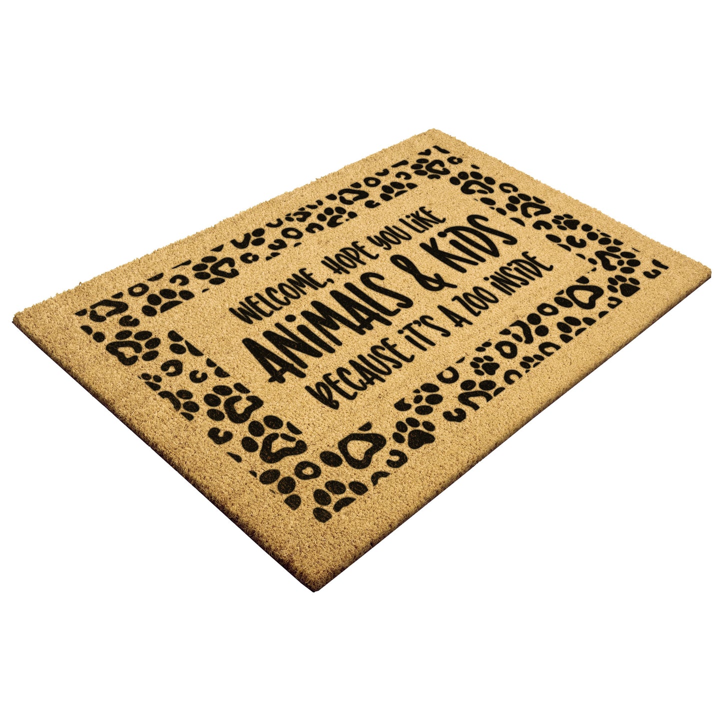 Hope You Like Animals & Kids, Door mat, Funny Doormat, Wedding Gift, H ousewarming gift, Home Doormat, Welcome mat, closing gift