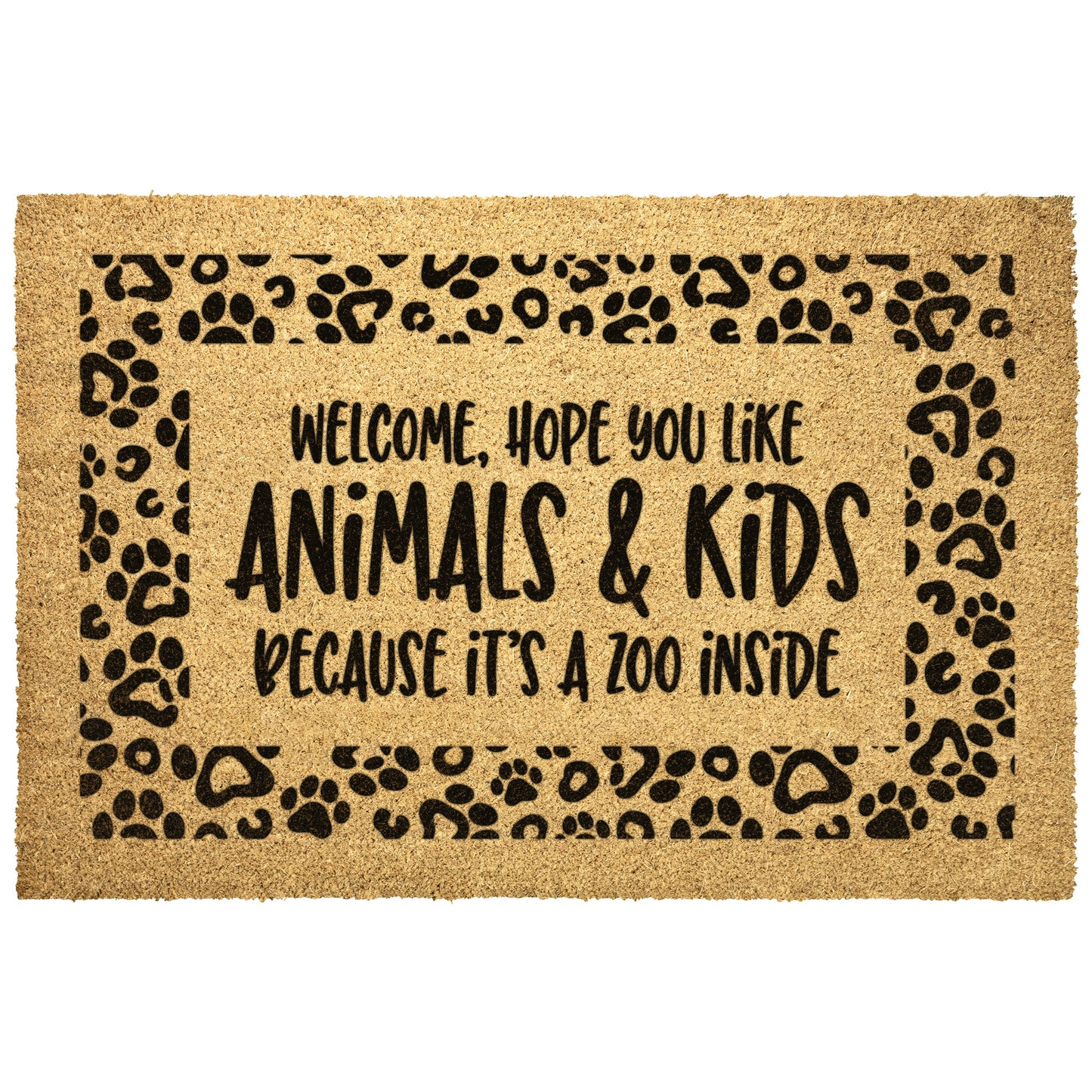 Hope You Like Animals & Kids, Door mat, Funny Doormat, Wedding Gift, H ousewarming gift, Home Doormat, Welcome mat, closing gift