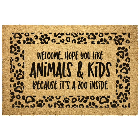 Hope You Like Animals & Kids, Door mat, Funny Doormat, Wedding Gift, H ousewarming gift, Home Doormat, Welcome mat, closing gift