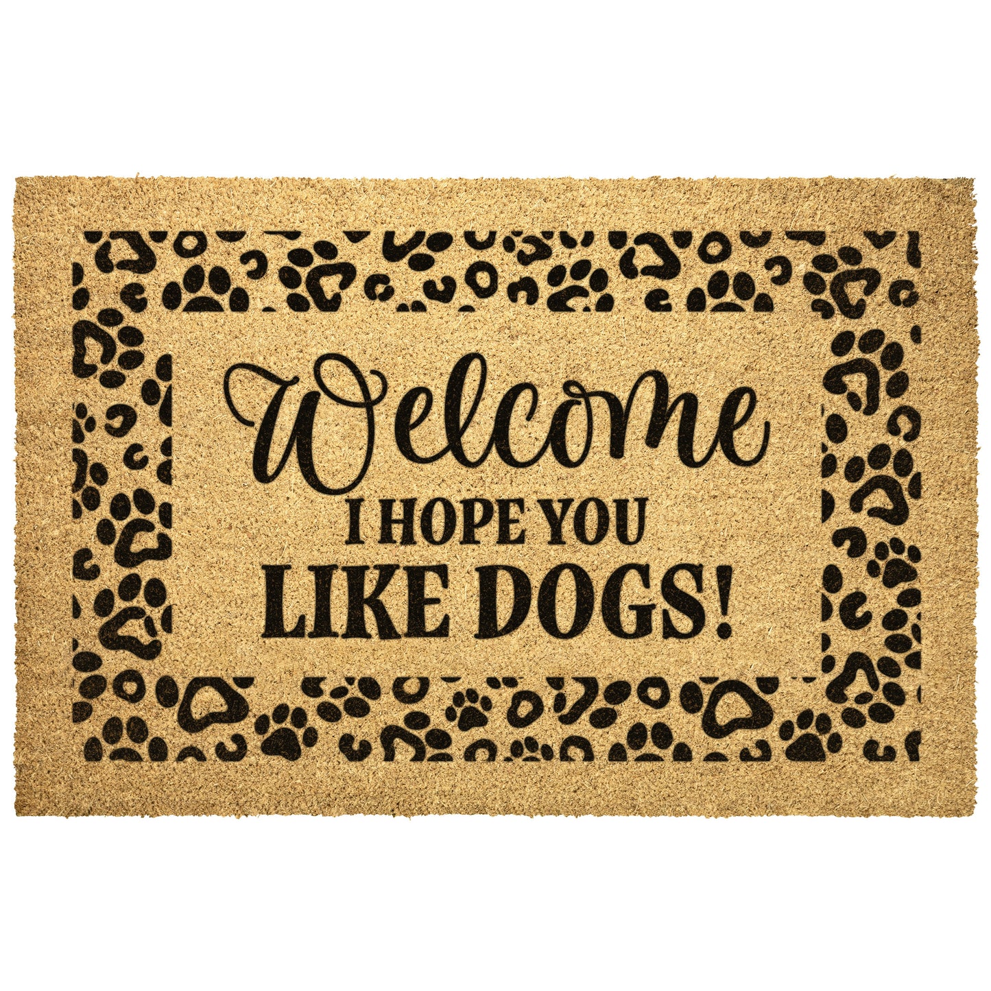 Hope You Like Dogs Welcome Mat, Perfect Gift for Dog Owner, Paw Prints Pet Lover, Personalized Doormat, Housewarming Gift