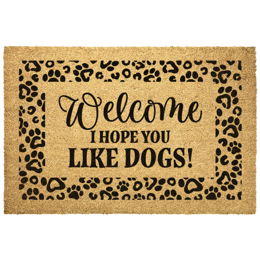 Hope You Like Dogs Welcome Mat, Perfect Gift for Dog Owner, Paw Prints Pet Lover, Personalized Doormat, Housewarming Gift