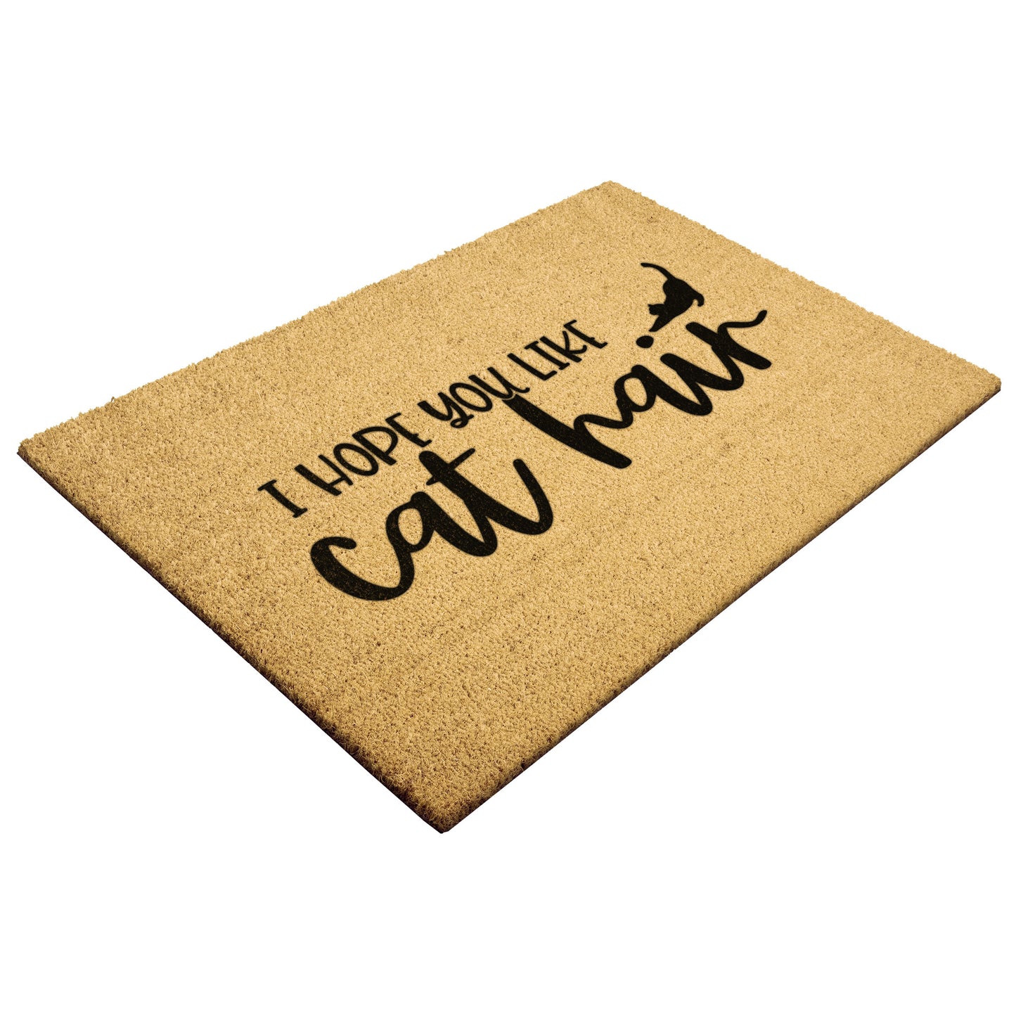 Housewarming Gift | Cat Mom Gift | Pet Lover Gift | Funny Doormat | Hope You Like Cat Hair | Wedding Gift | Custom Cat Doormat