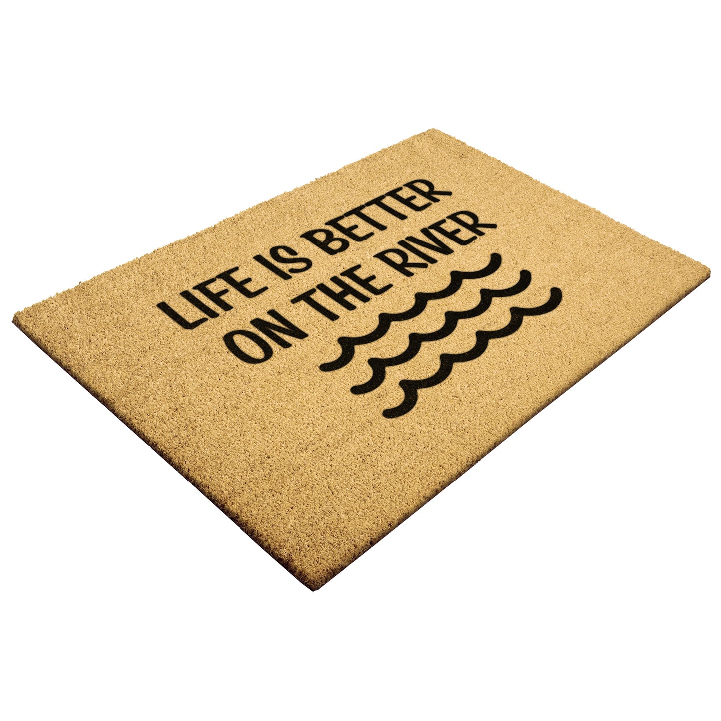 Life on the River Decor, Funny Lake Door Mat, Coir Doormat, Custom Door Mat Gift, Boating Doormat, Lake Home Doormat