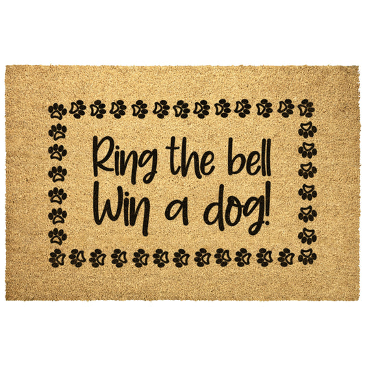 Ring the Bell Win a Dog Door Mat, Perfect Entry Mat for Every Dog Lover's Home, Housewarming Gift