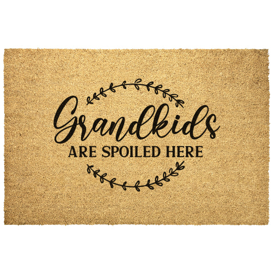 There's No Place Like Grandkids Spoiled Here, Grandparents Day Gift , Welcome Door Mat, Home Doormat, Fathers Day, Mothers Day