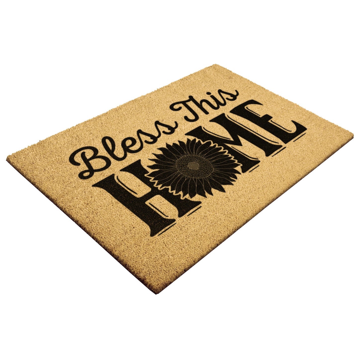 Welcome Sunflower Door Mat, Flower Theme Doormat, Spring Decor, Housewarming Gift, Front Door Mat, Closing Gift, Gift From Realtor