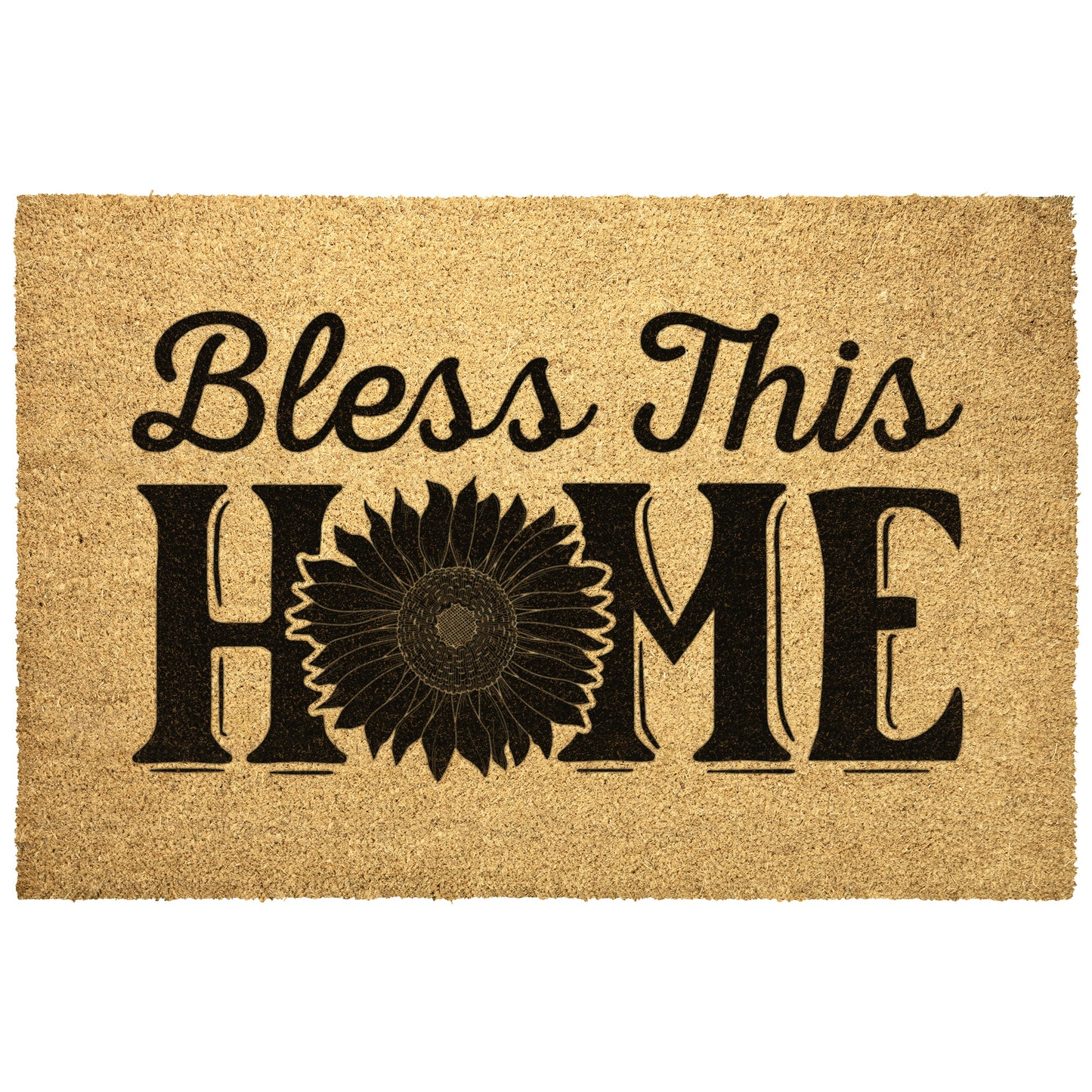 Welcome Sunflower Door Mat, Flower Theme Doormat, Spring Decor, Housewarming Gift, Front Door Mat, Closing Gift, Gift From Realtor