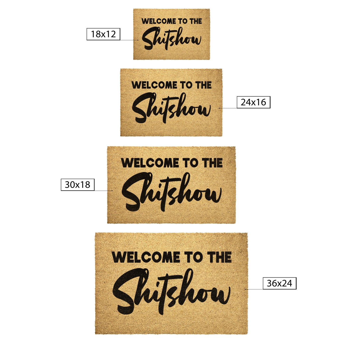 Welcome To The Shitshow Doormat, Front Doormat, Door Hanger, Funny Door Mat, Funny Welcome Mat, Funny Doormat, Client Realtor Closing gift