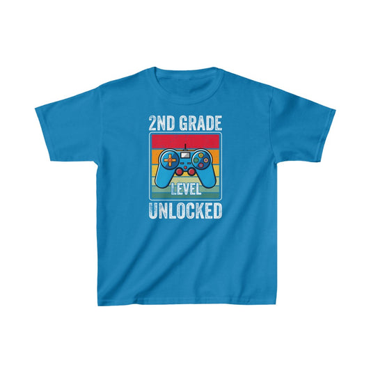 2nd Grade Level Unlocked video gamer t-shirt