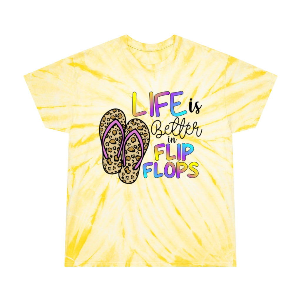 Life Is Better In Flip Flops Summer Tie-Dye T-shirt