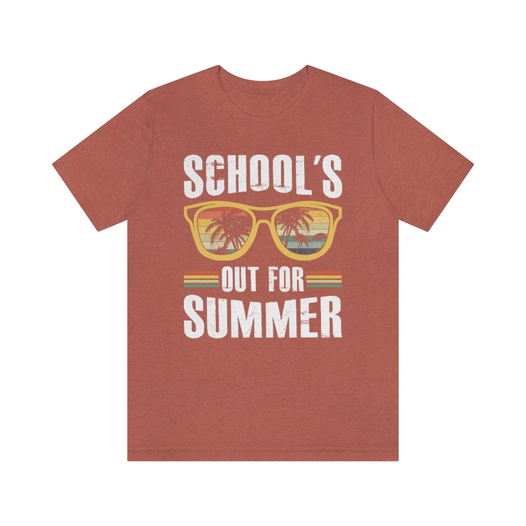 School's Out For Summer Male Teacher T-Shirt Unisex Sizing