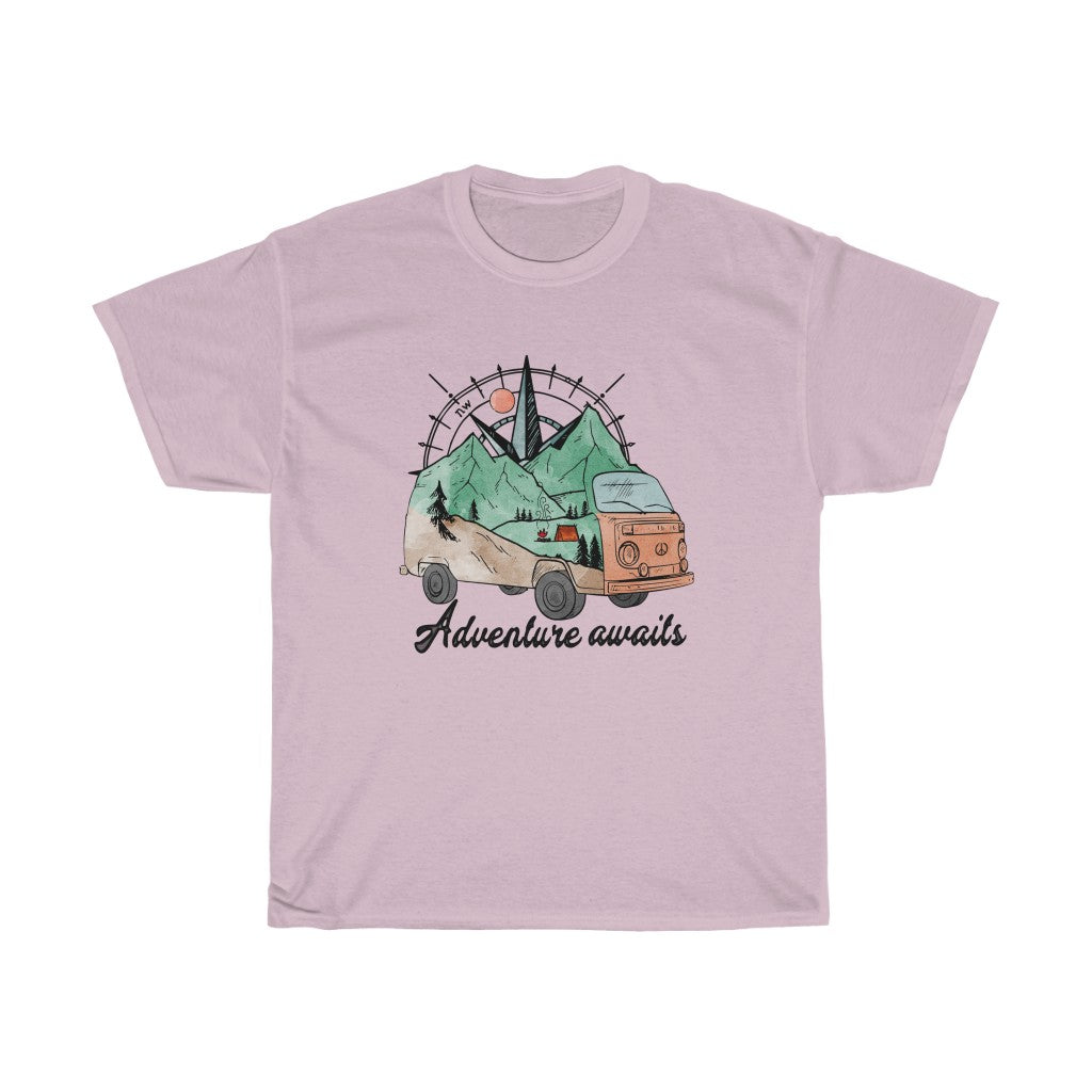 Adventure Awaits heavy cotton unisex T-shirt