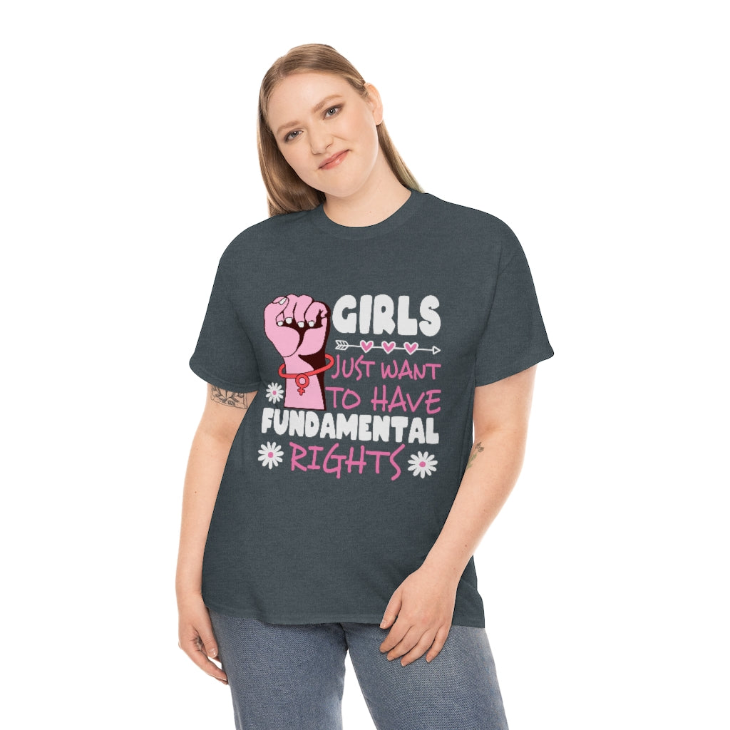 Girls Just Want to Have FUNdamental Rights Protest Fist T-shirt