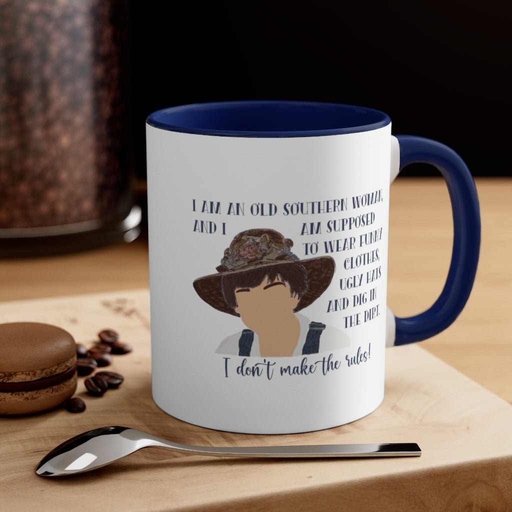 I Don't Make the Rules! 11 oz two tone  Navy Coffee Mug