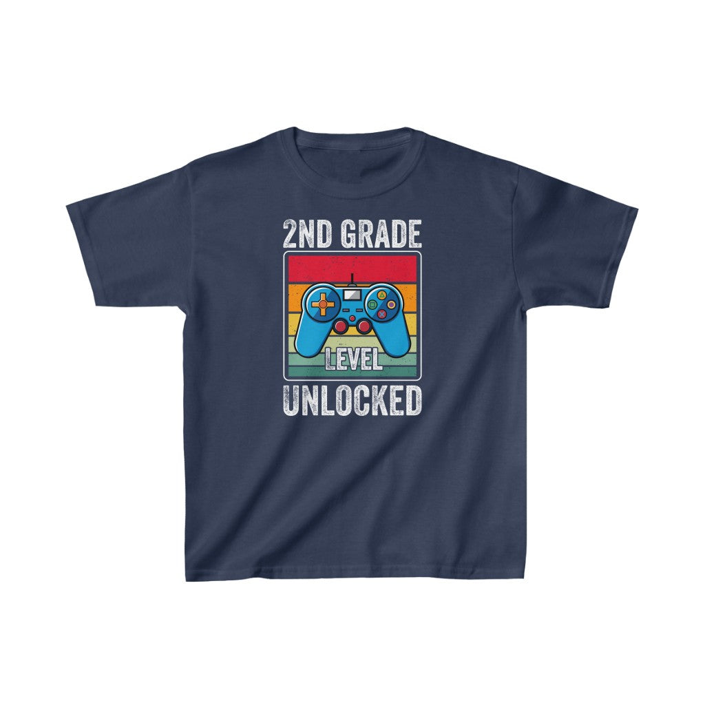2nd Grade Level Unlocked video gamer t-shirt