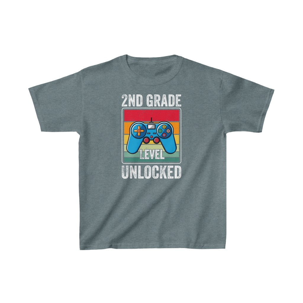 2nd Grade Level Unlocked video gamer t-shirt