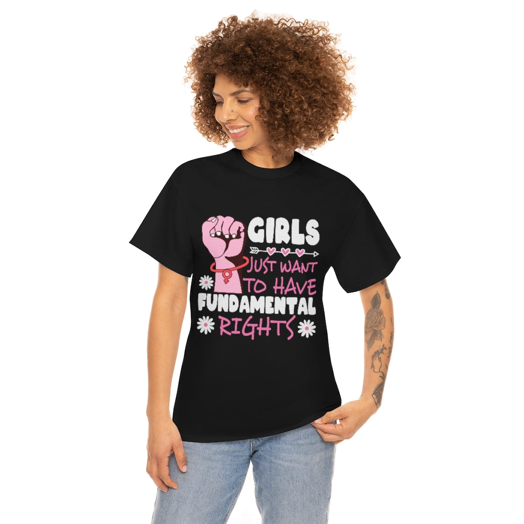 Girls Just Want to Have FUNdamental Rights Protest Fist T-shirt