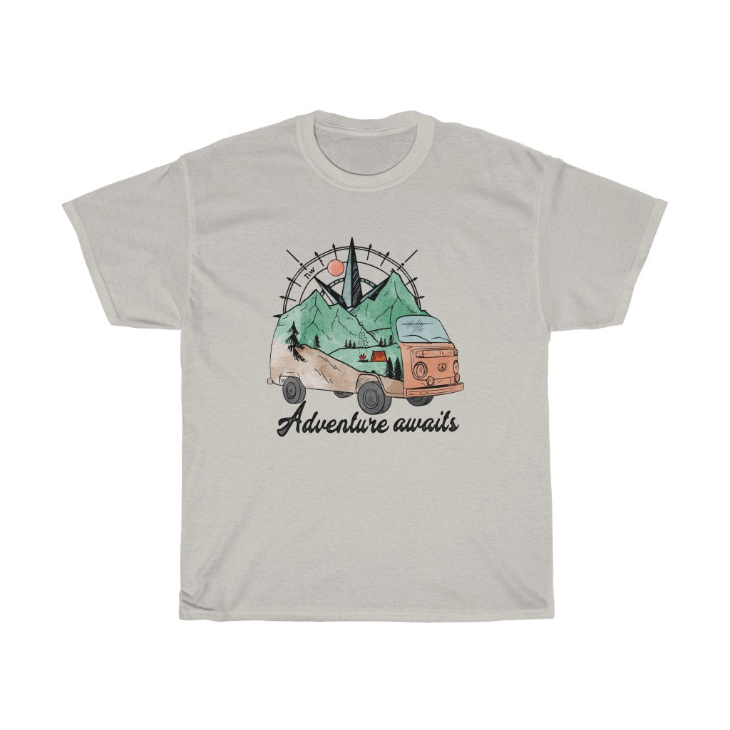 Adventure Awaits heavy cotton unisex T-shirt