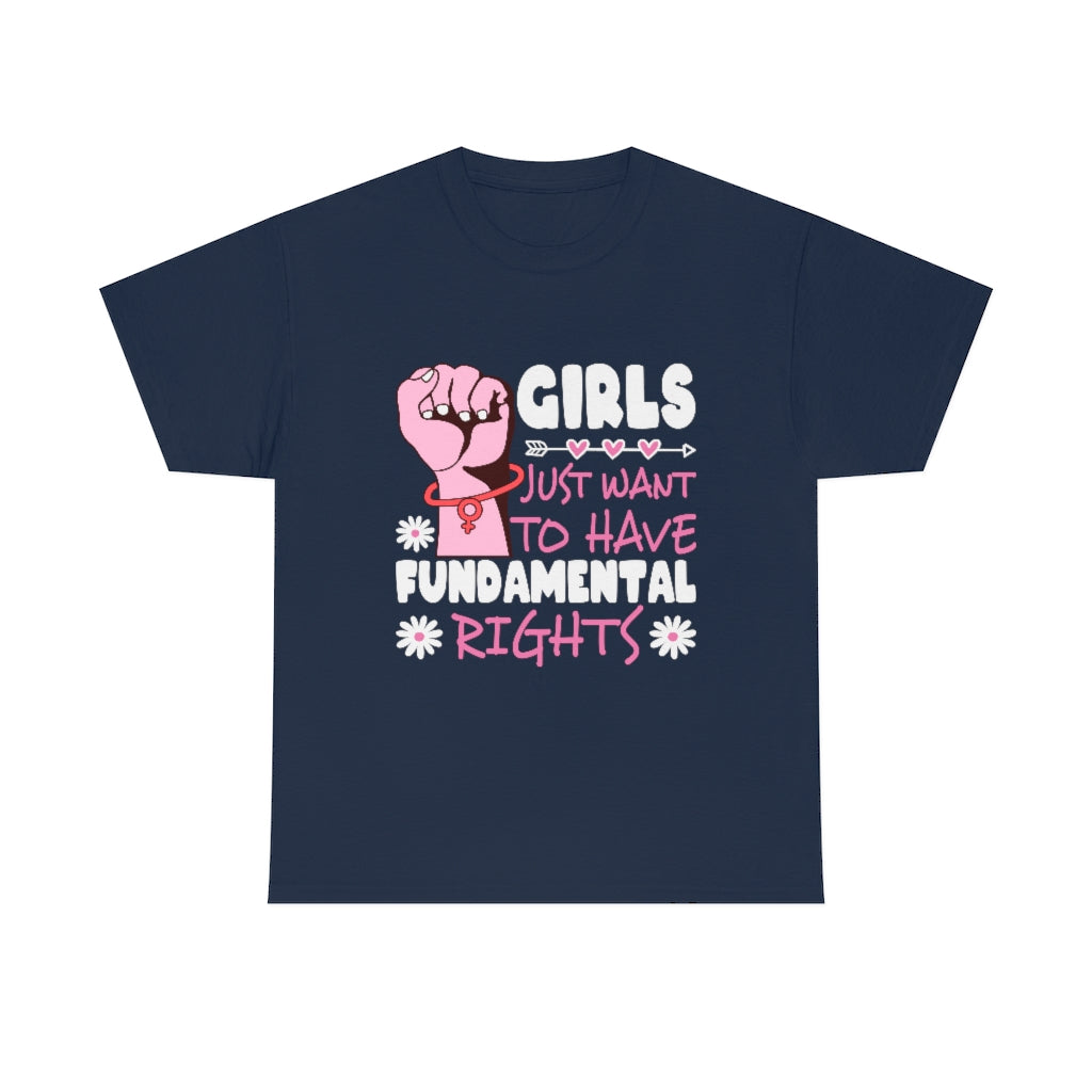 Girls Just Want to Have FUNdamental Rights Protest Fist T-shirt