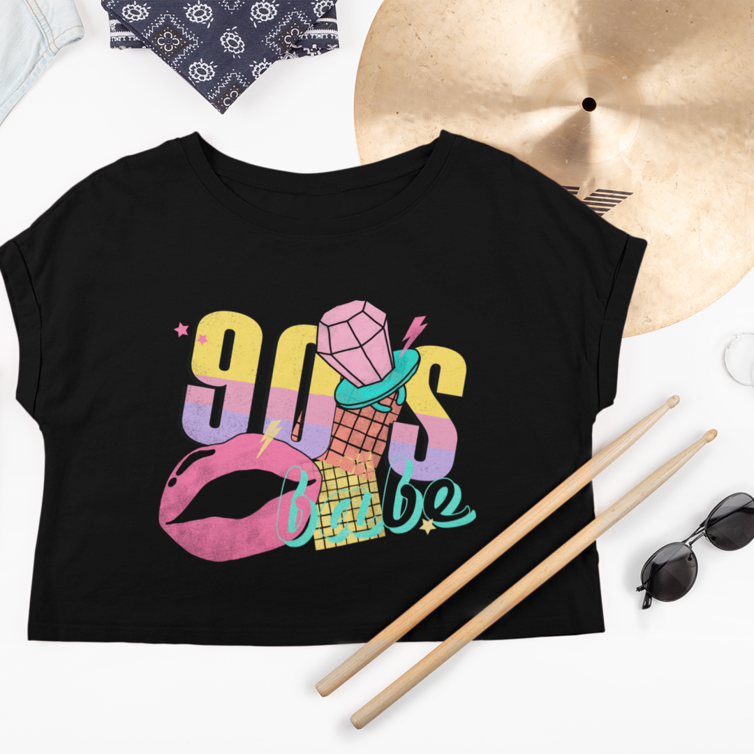 90's Babe cropped Retro T-shirt