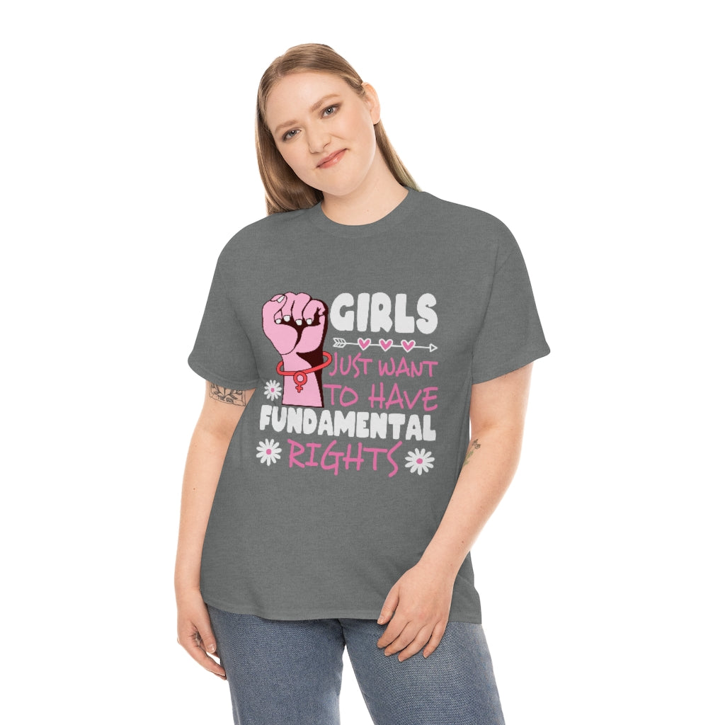 Girls Just Want to Have FUNdamental Rights Protest Fist T-shirt