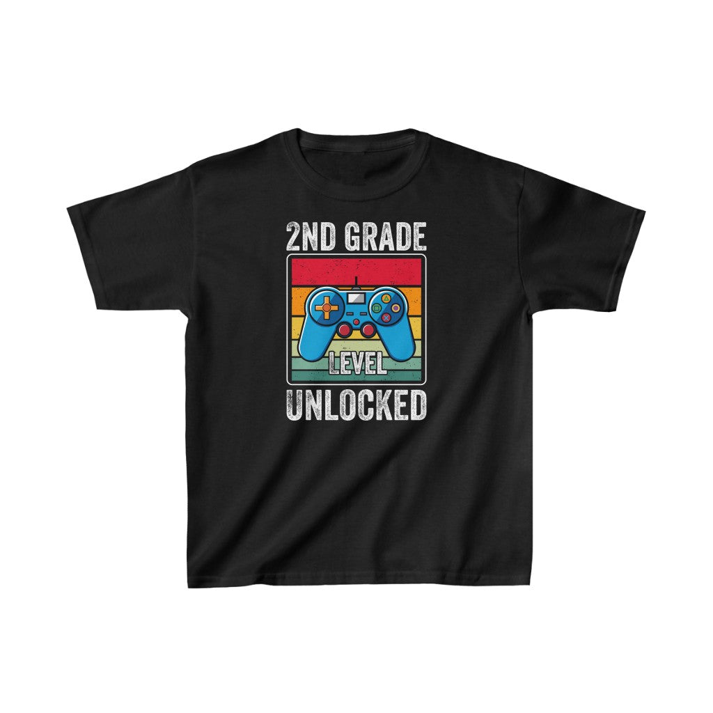 2nd Grade Level Unlocked video gamer t-shirt