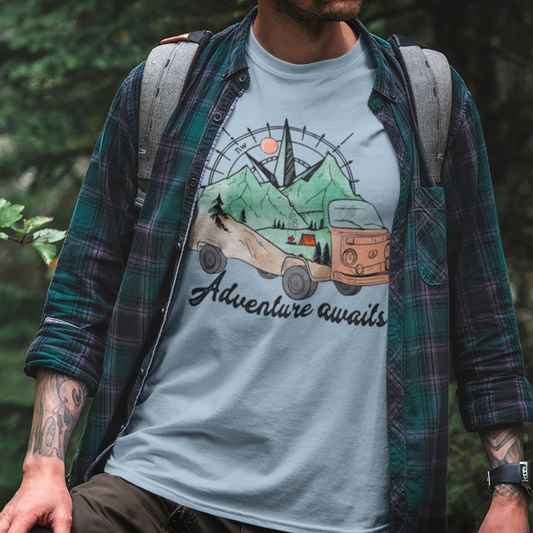 Adventure Awaits heavy cotton unisex T-shirt