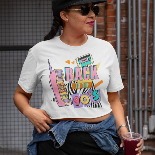 Back To 90s Retro Cropped T-shirt