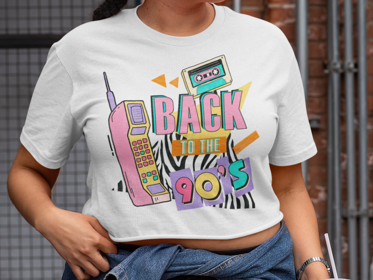 Back To 90s Retro Cropped T-shirt