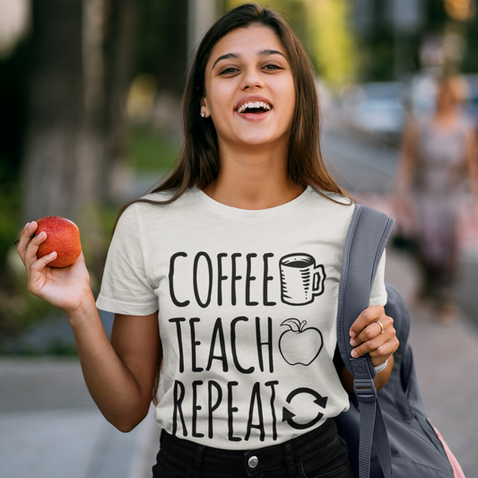 Coffee Teach Repeat  Rae Dunn Inspired Unisex T-Shirt