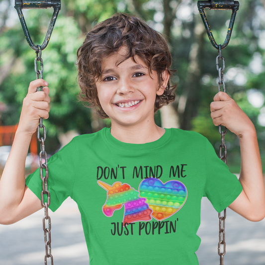 Don't mind Me Just Poppin' Funny Kid's T-shirt