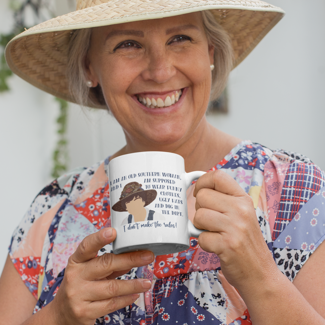 I Don't Make the Rules! 11 oz white Southern Woman Coffee Mug