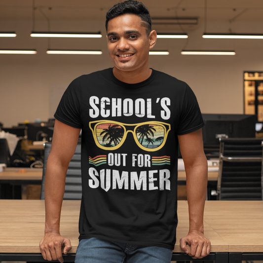 School's Out For Summer Male Teacher T-Shirt Unisex Sizing