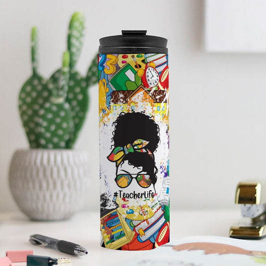 Teacher Life Afro Tumbler 16 oz.