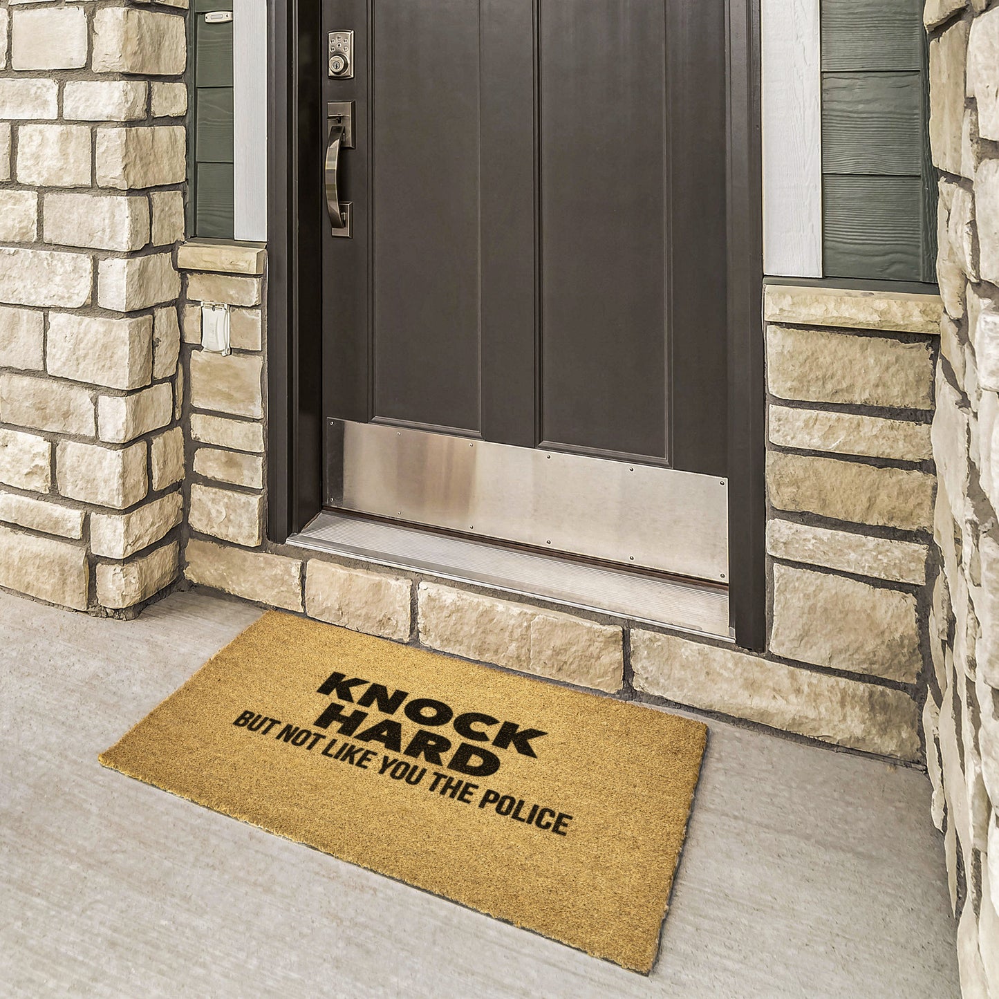 Welcome Knock Hard Doormat, Welcome Knock Hard But Not Like You the Police Door Mat, Hi Mat, Home Doormats, Funny Doormat, Police Funny Mat