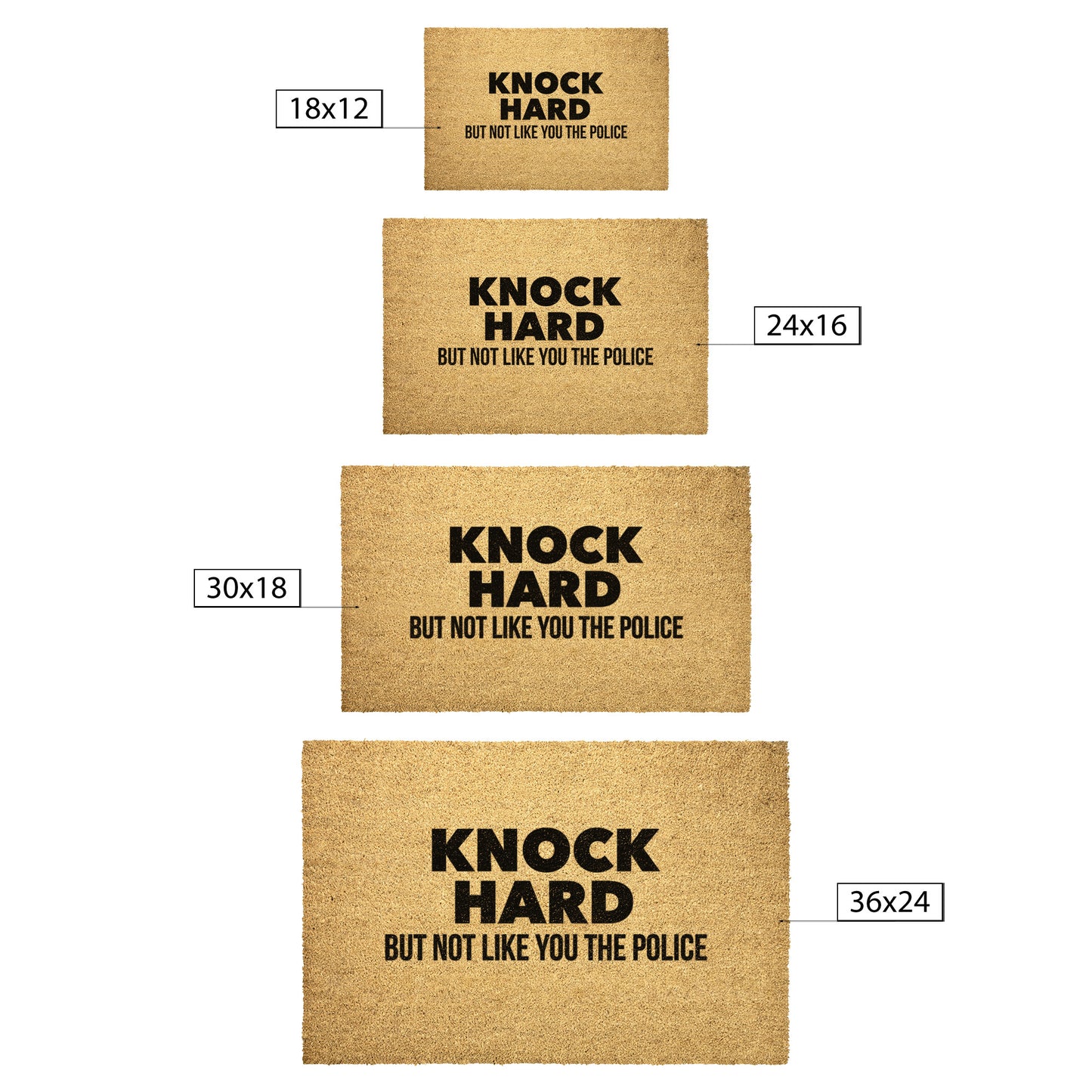 Welcome Knock Hard Doormat, Welcome Knock Hard But Not Like You the Police Door Mat, Hi Mat, Home Doormats, Funny Doormat, Police Funny Mat